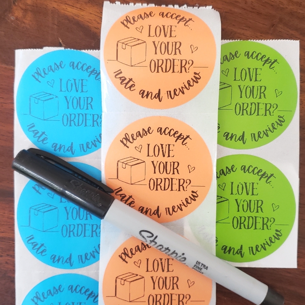 3/$15 STICKERS LABELS LARGE ROUND TWO INCH Set of 50 PLEASE RATE AND REVIEW - Picture 2 of 7